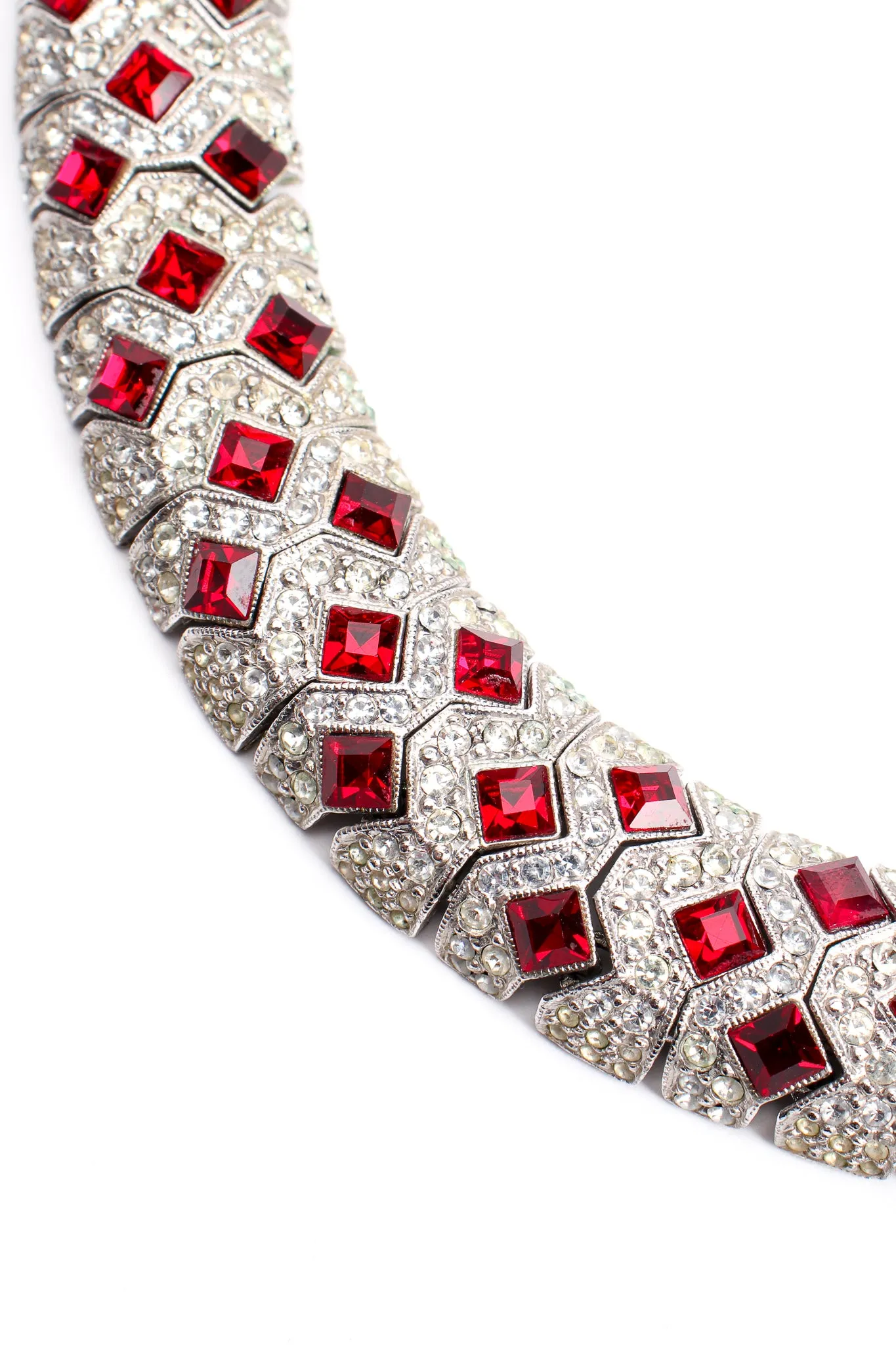 Ruby Cocktail Collar Bracelet & Earring Set