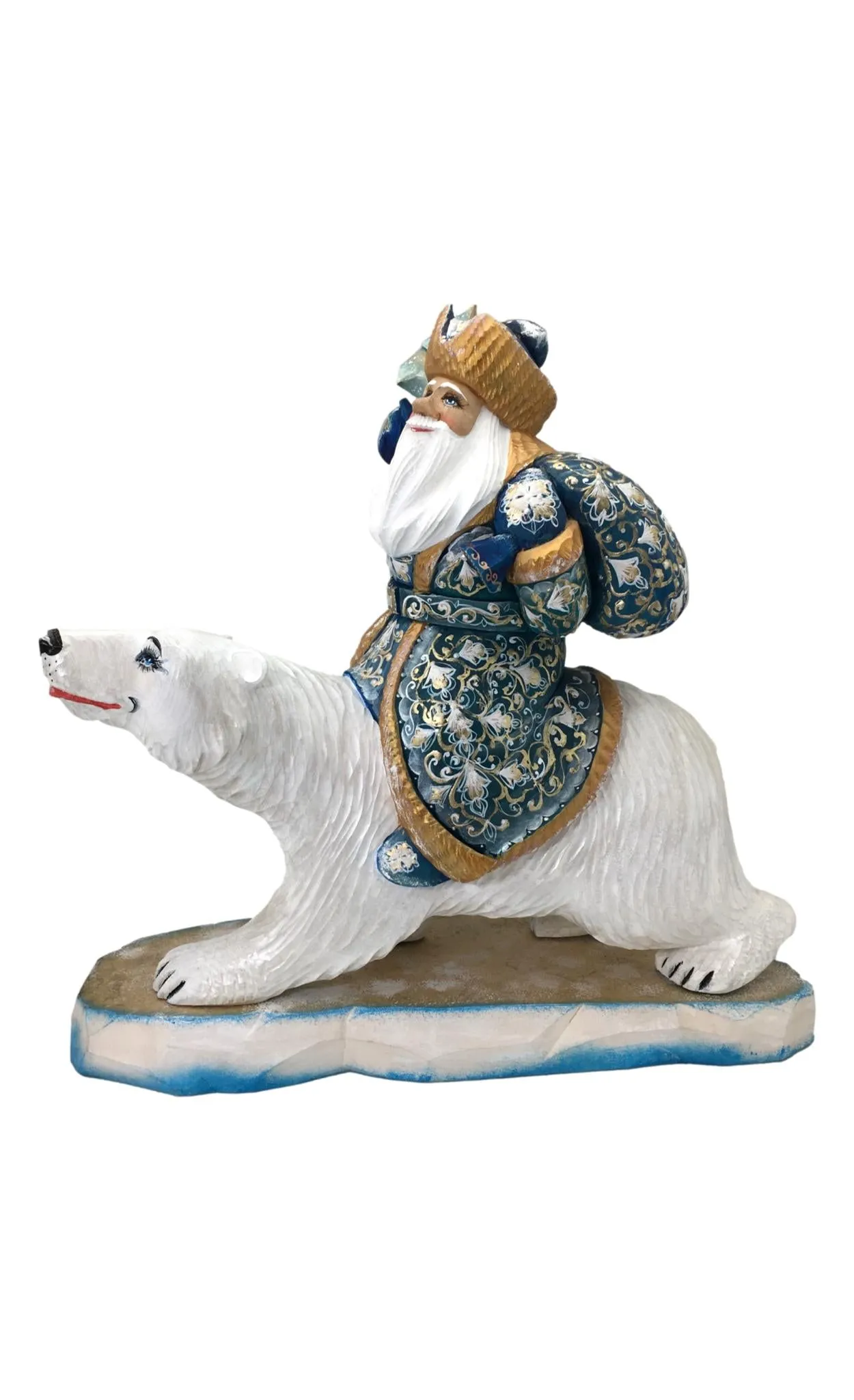 Russian Santa on Polar Bear, Large