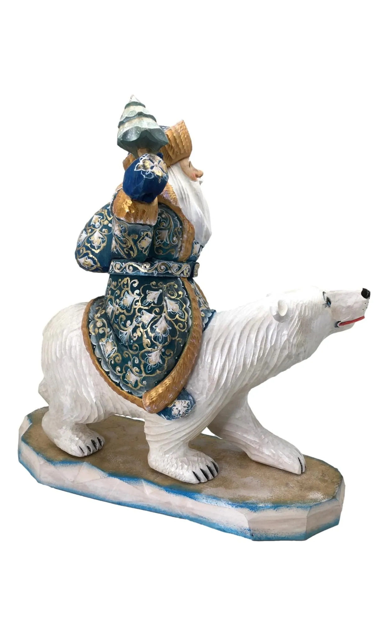 Russian Santa on Polar Bear, Large
