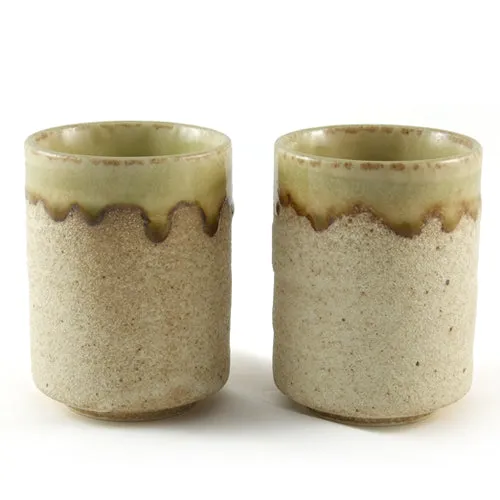 Sand Glaze Ceramic Tea & Coffee Cup Pair