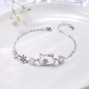 Sanrio CZ Inlaid Crystal Hello Kitty Bracelet
