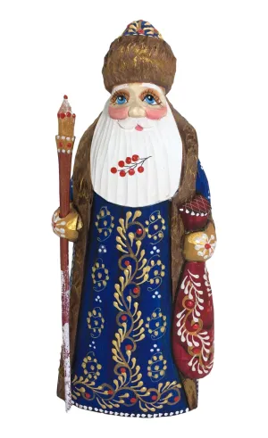 Santa in blue robe