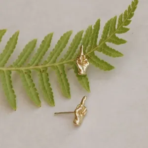 Satomi Studio Fuck You Stud Earrings