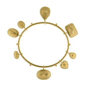 Senses Charm Bangle Bracelet