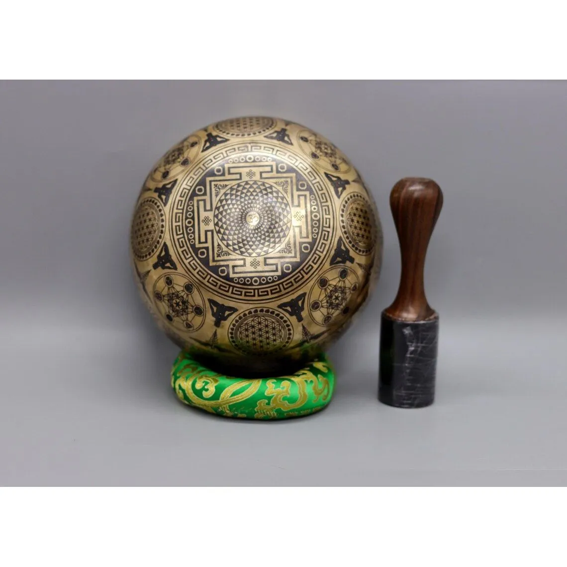 Seven Chakra Yogini Carved Singing Bowl