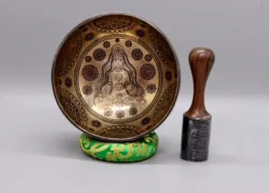 Seven Chakra Yogini Carved Singing Bowl