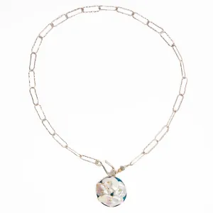 She's a Mermaid by Night Pearl and Gold Mosaic necklace
