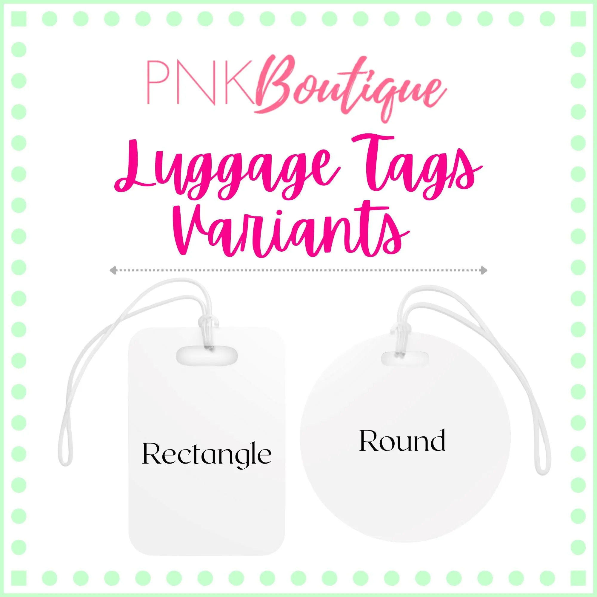 Signature 2 Pink and Green Luggage Tag