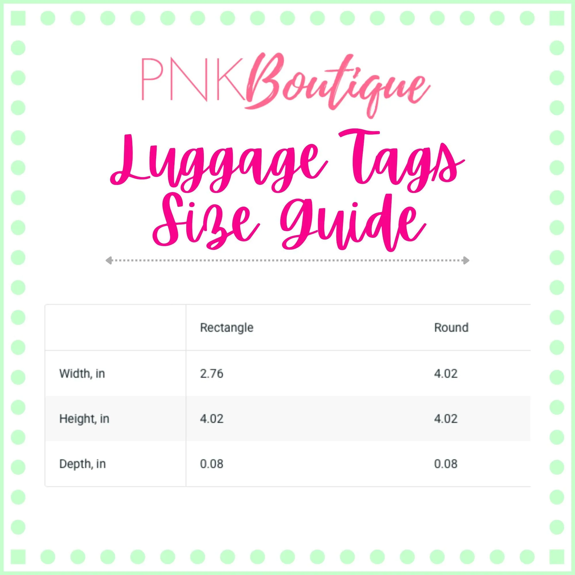 Signature 2 Pink and Green Luggage Tag