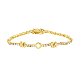 Signature Diamond Letter Tennis Bracelet