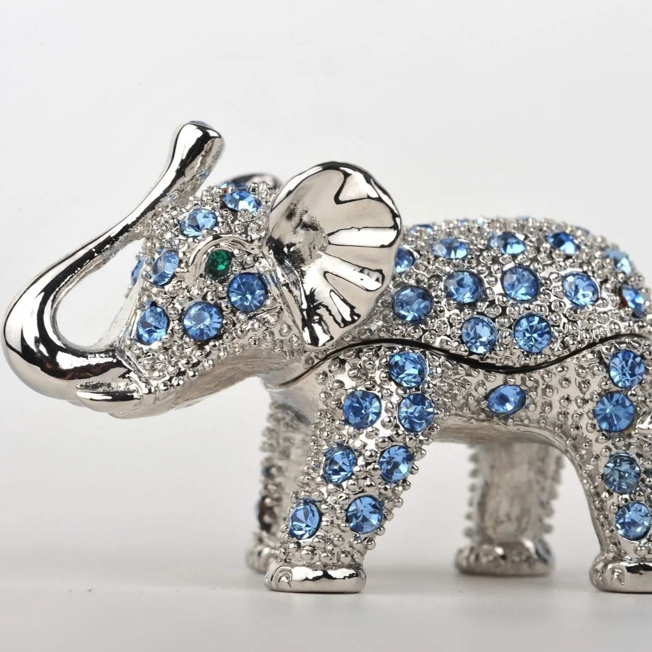 Silver & Blue Elephant