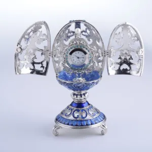 Silver & Blue Faberge Egg