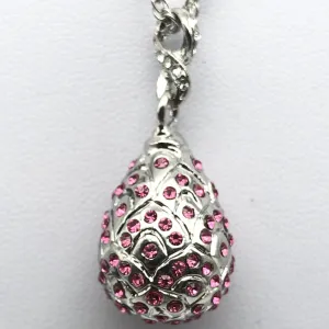 Silver Egg Pendant Necklace