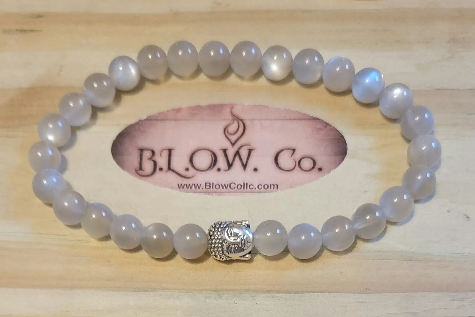 Silver Moonstone Custom Bracelet 8mm