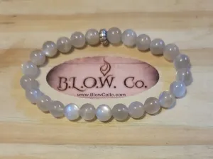 Silver Moonstone Custom Bracelet 8mm