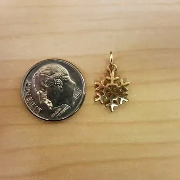 Small Dome Snowflake Charm or Necklace