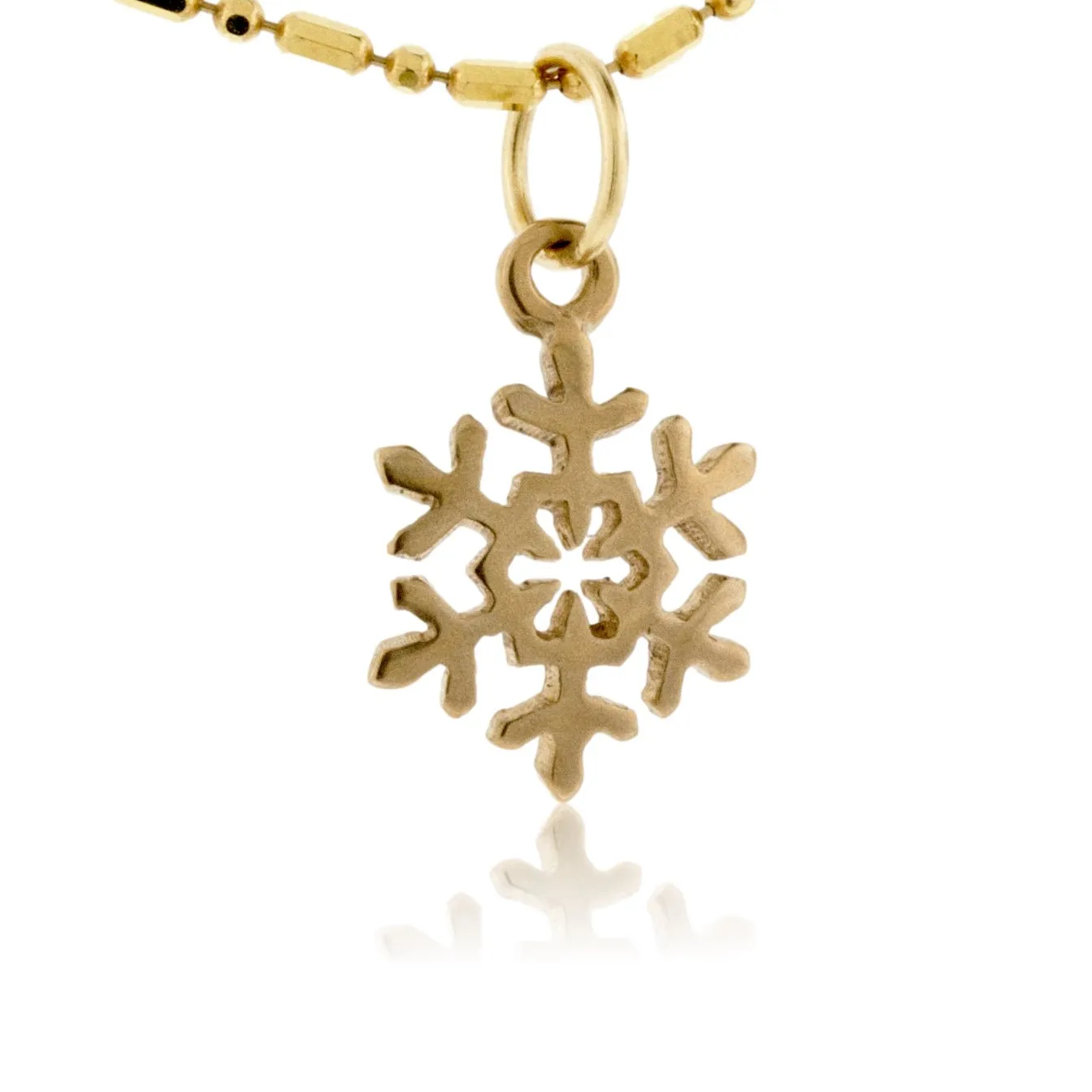 Small Dome Snowflake Charm or Necklace