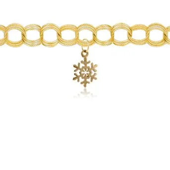 Small Dome Snowflake Charm or Necklace