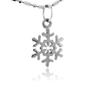 Small Dome Snowflake Charm or Necklace
