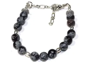 Snowflake Obsidian Yoga Bracelet