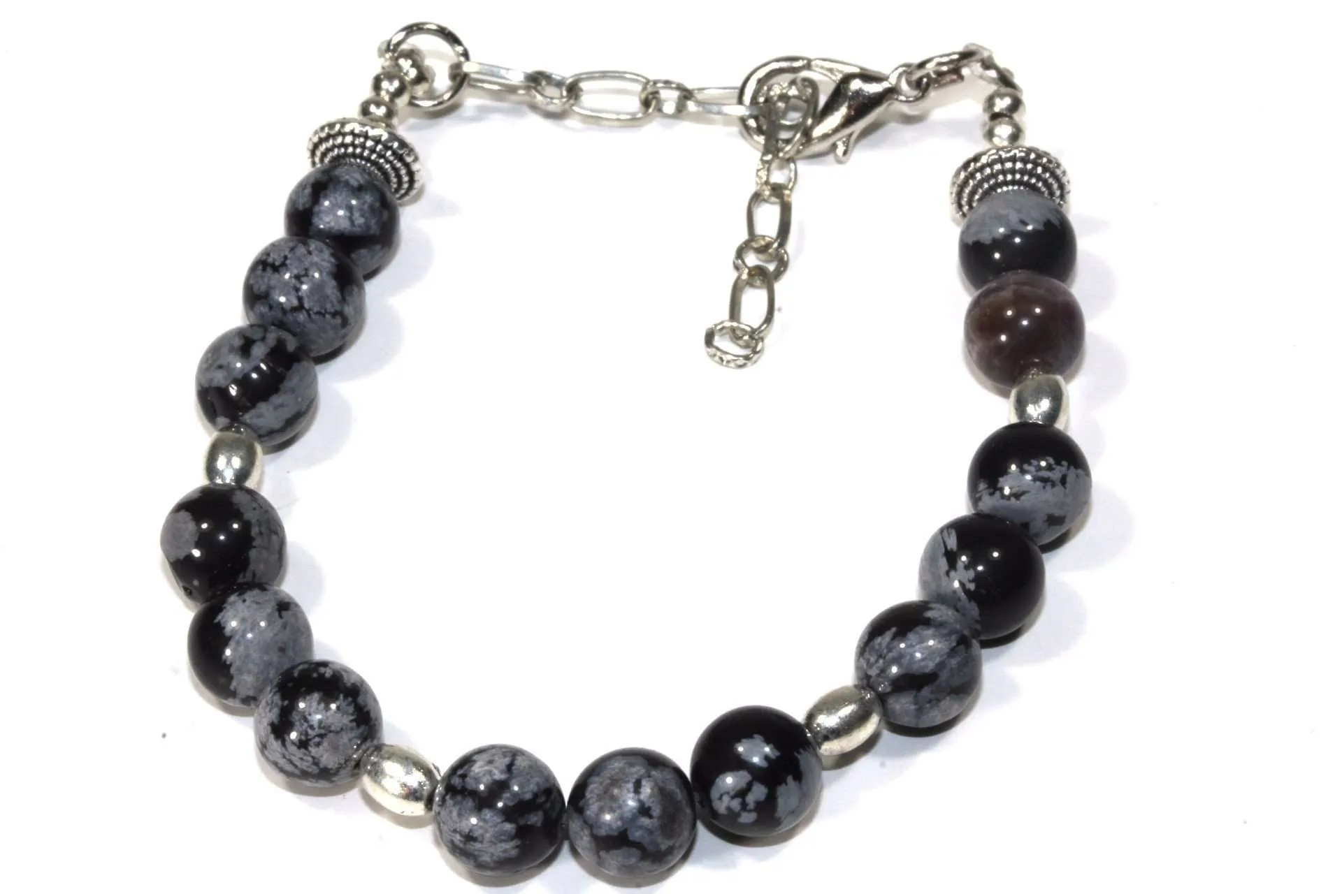 Snowflake Obsidian Yoga Bracelet