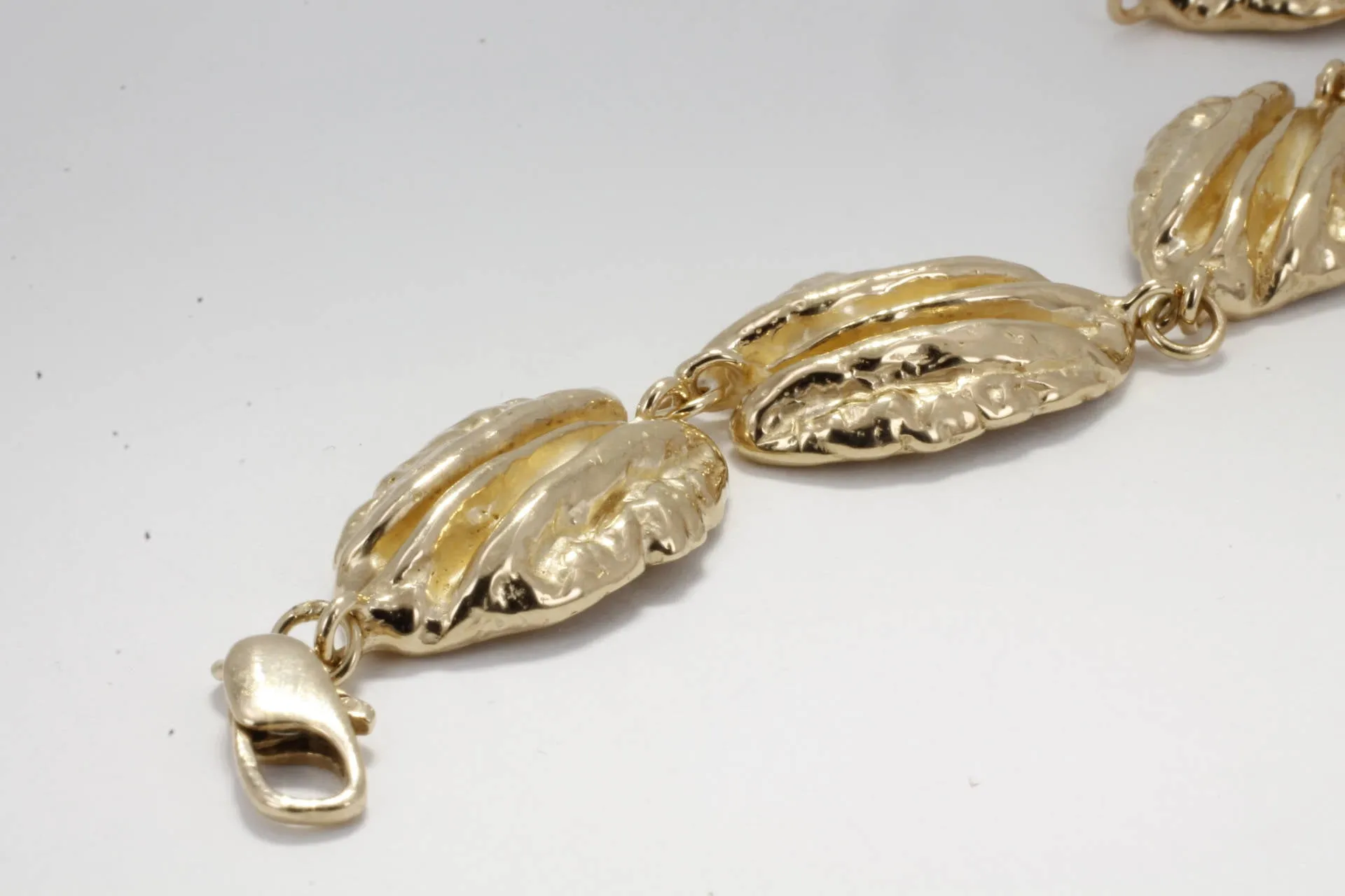 Solid 14kt Gold Pecan Bracelet for Pecan Grower