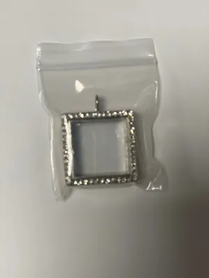 Square Pearl/Gem Locket with Stones