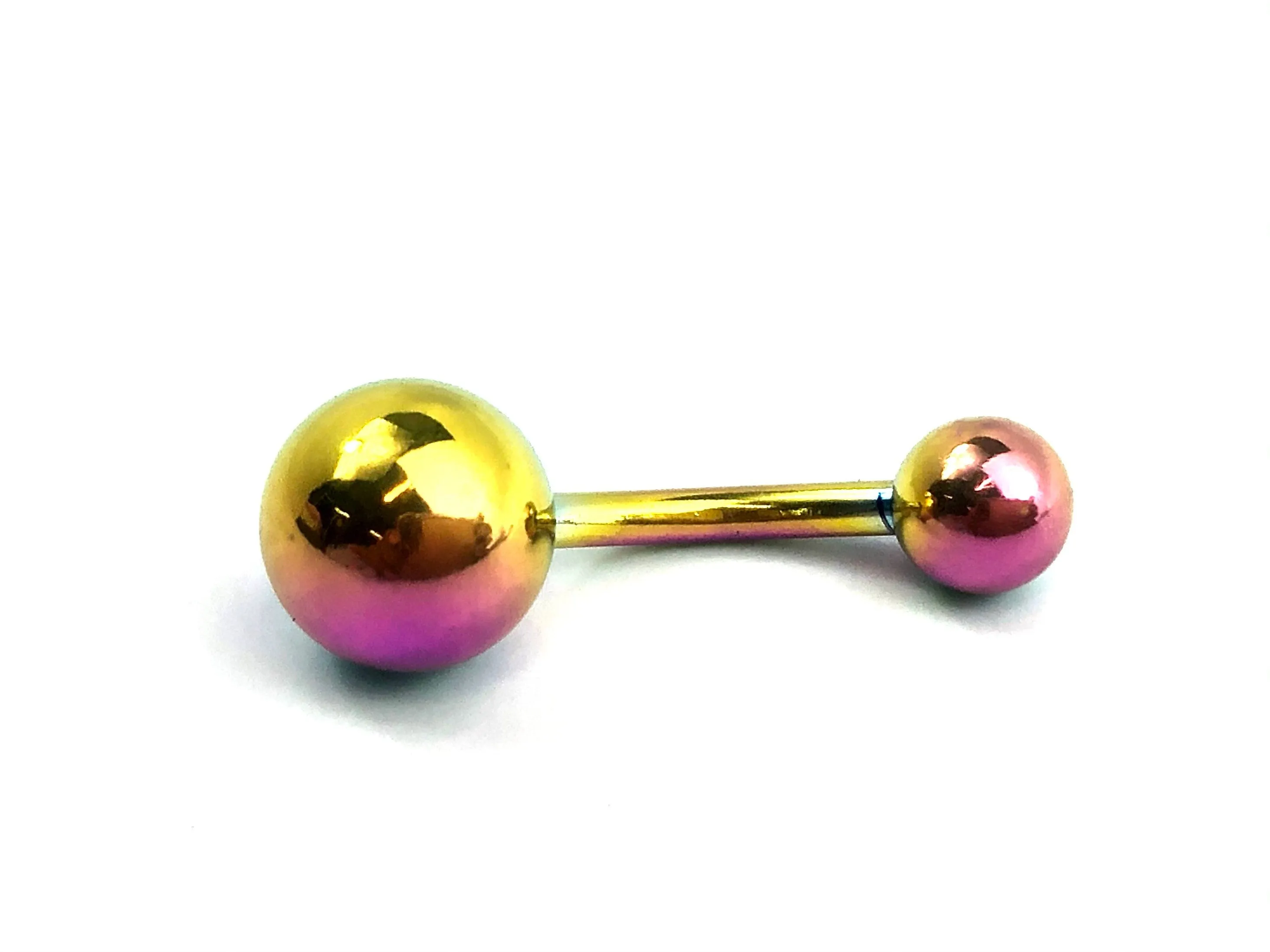 Stainless steel curve bar belly ring, SKU# NBR061