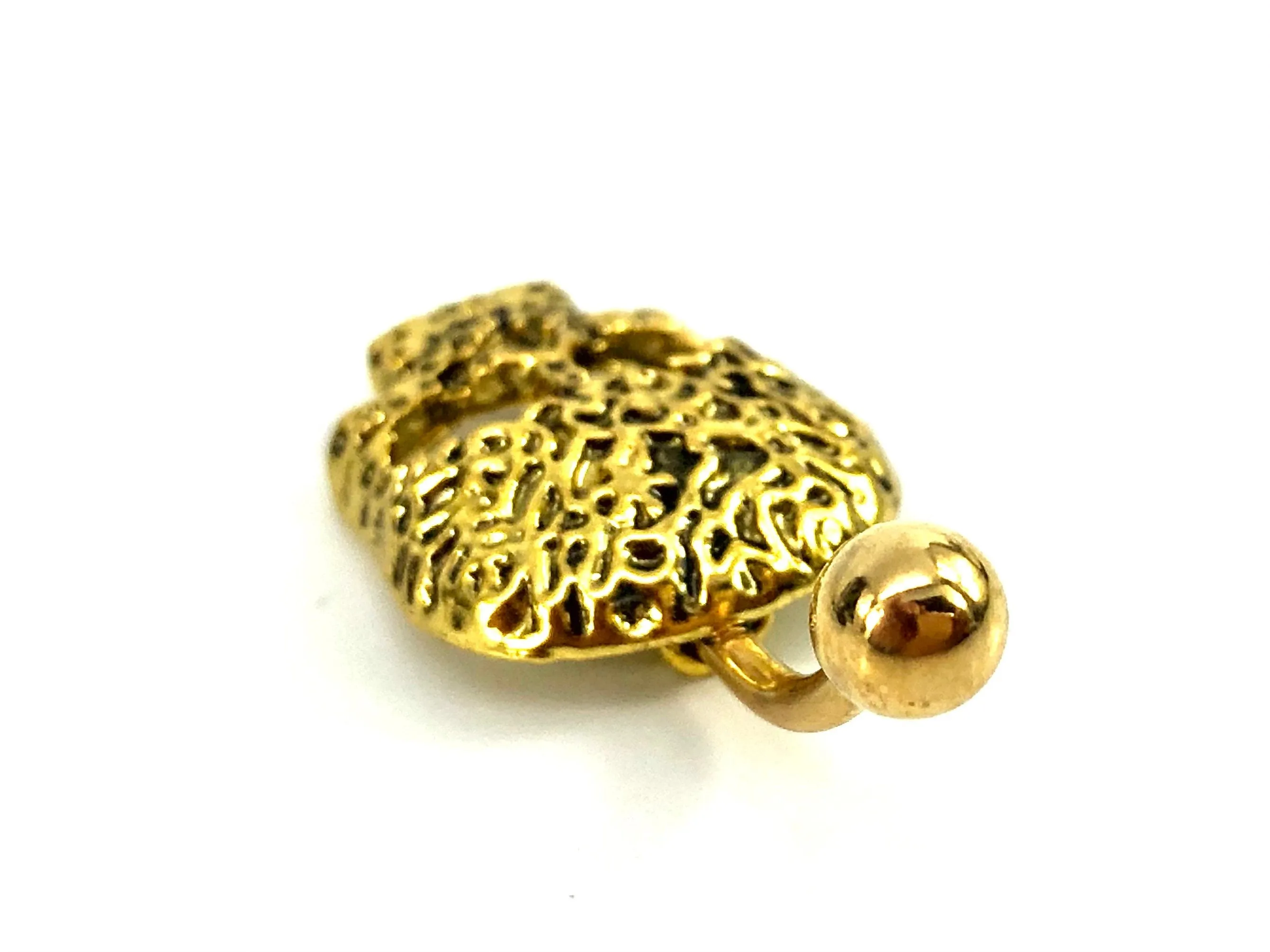 Stainless steel curve bar skull belly ring, SKU# NBR003-1