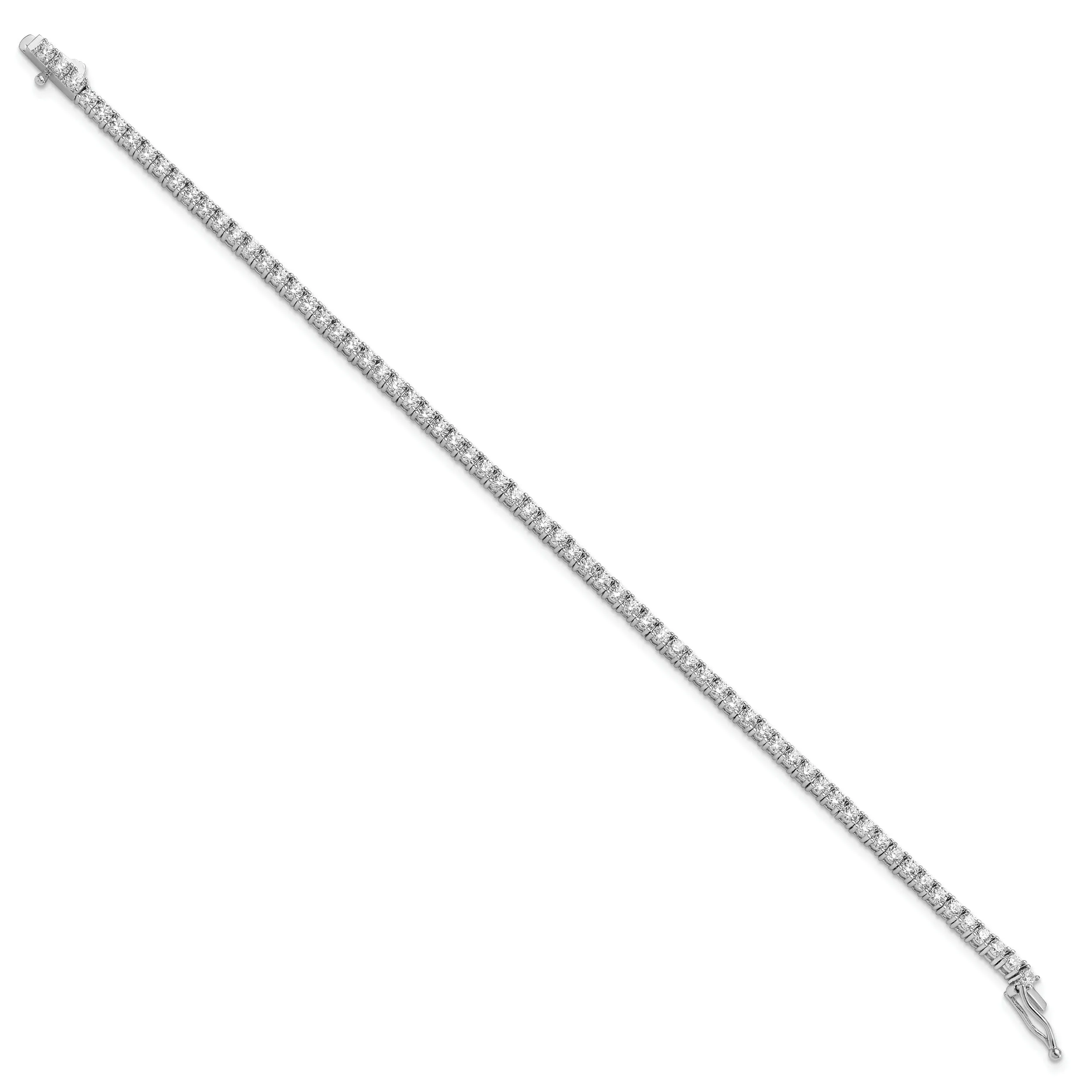 Sterling Silver CZ 7in Bracelet