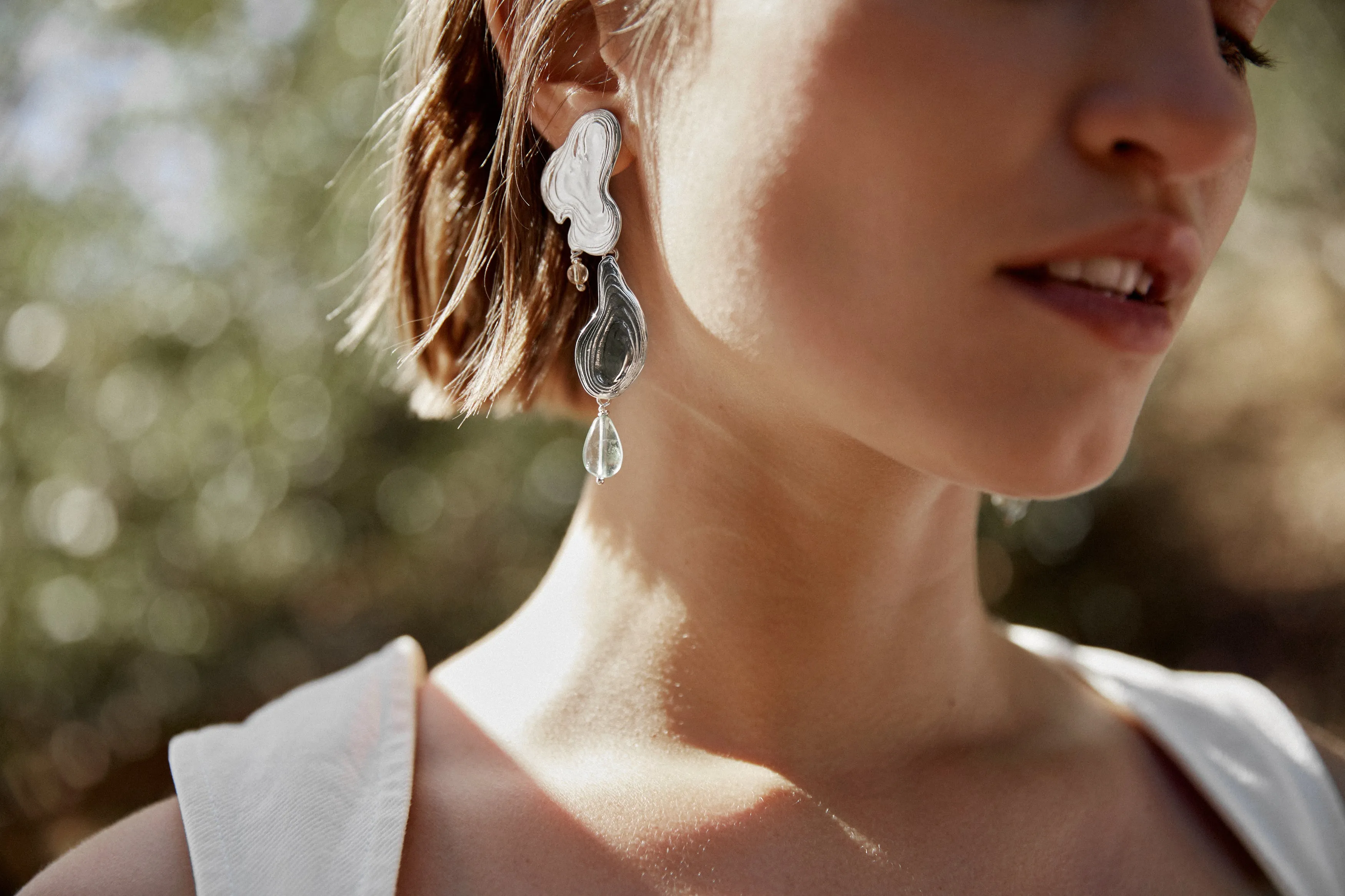 Sterling Silver Ink Blot Earrings