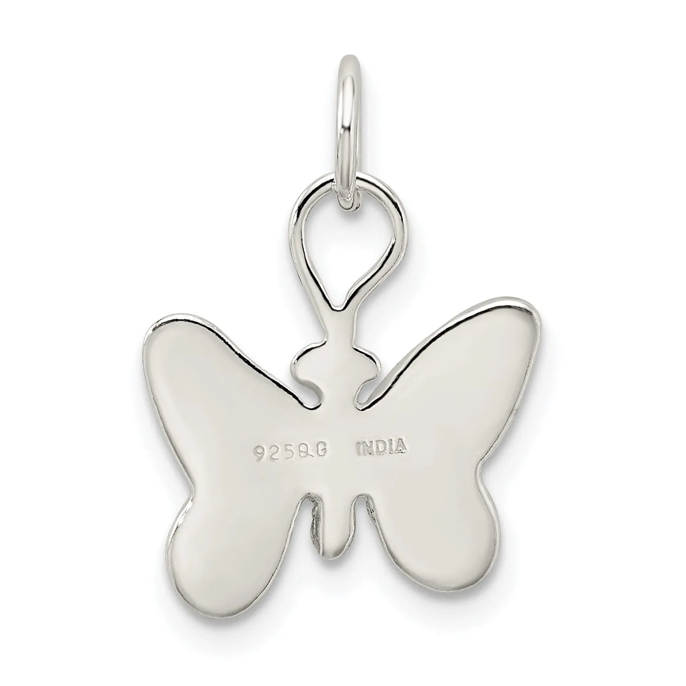 Sterling Silver Polished Butterfly Charm
