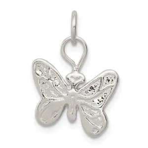 Sterling Silver Polished Butterfly Charm