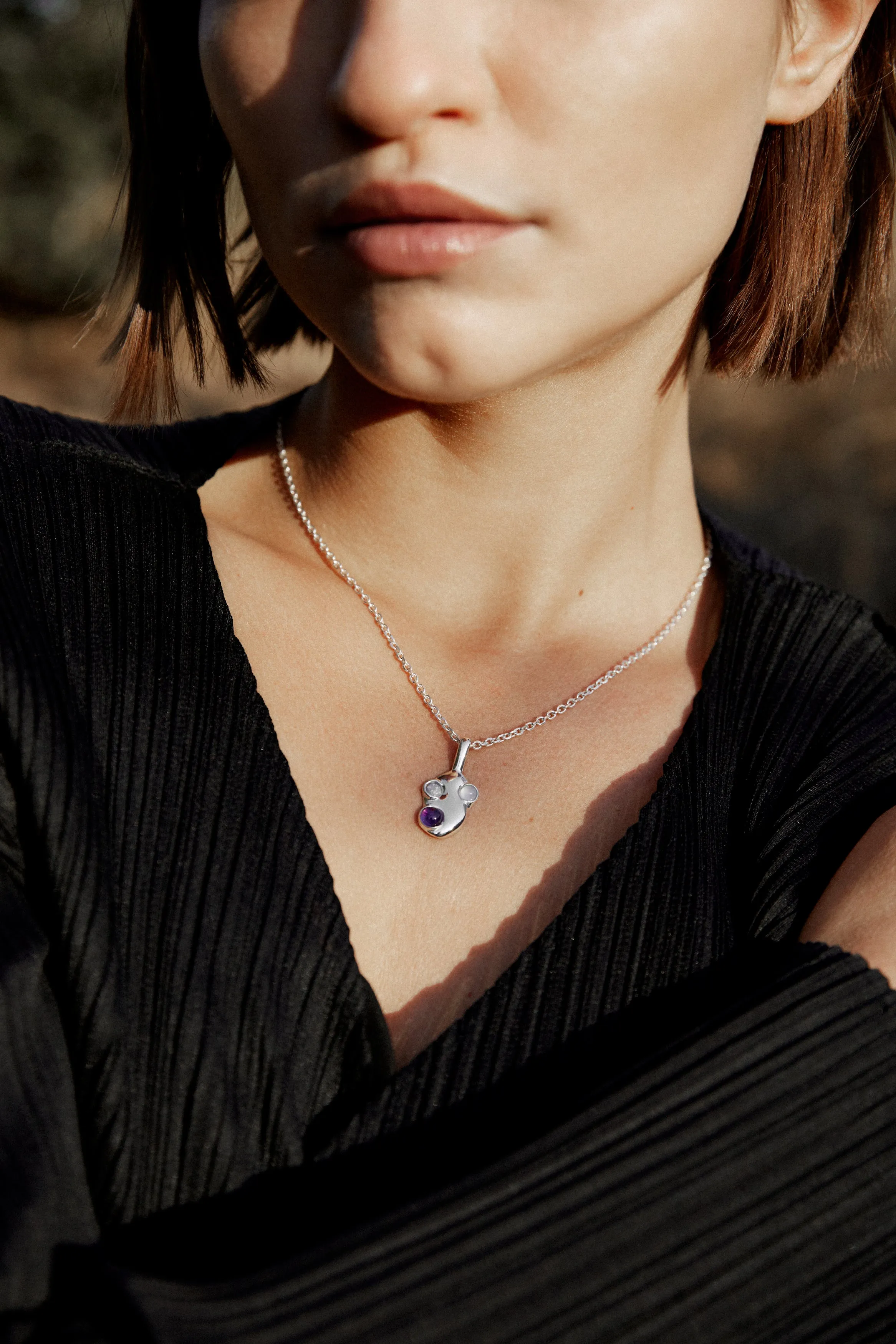 Sterling Silver Skipping Stone Pendant