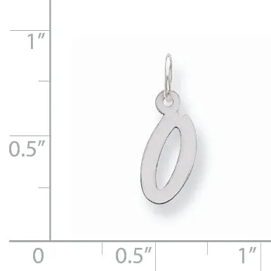 Sterling Silver Small Initial O Charm