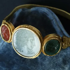 Strozzi Medusa Intaglio Gold Bracelet