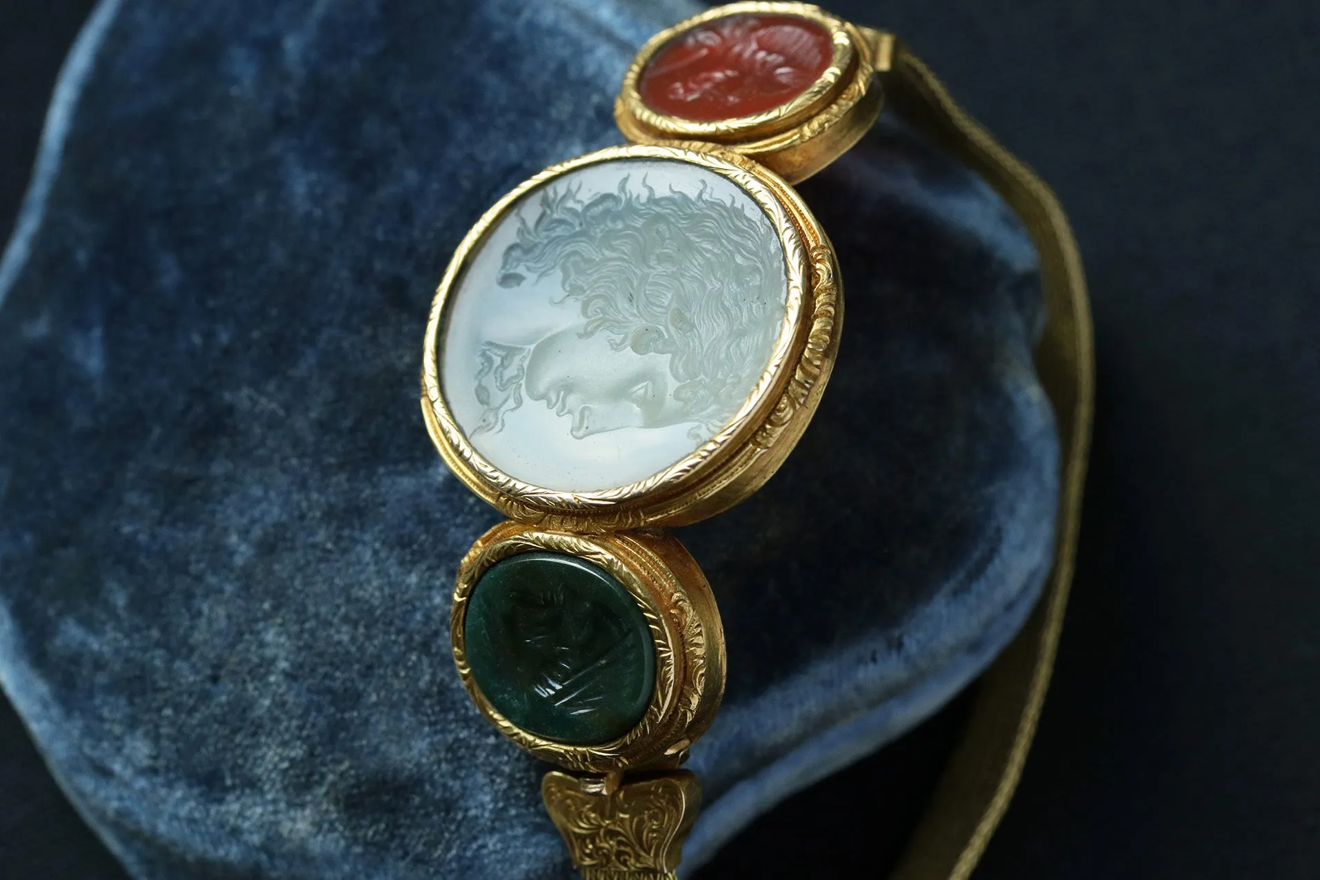 Strozzi Medusa Intaglio Gold Bracelet