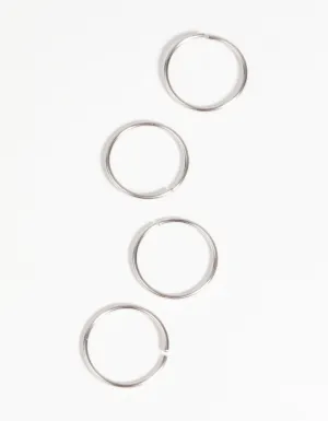 Surgical Steel Nose Ring 4-Pack