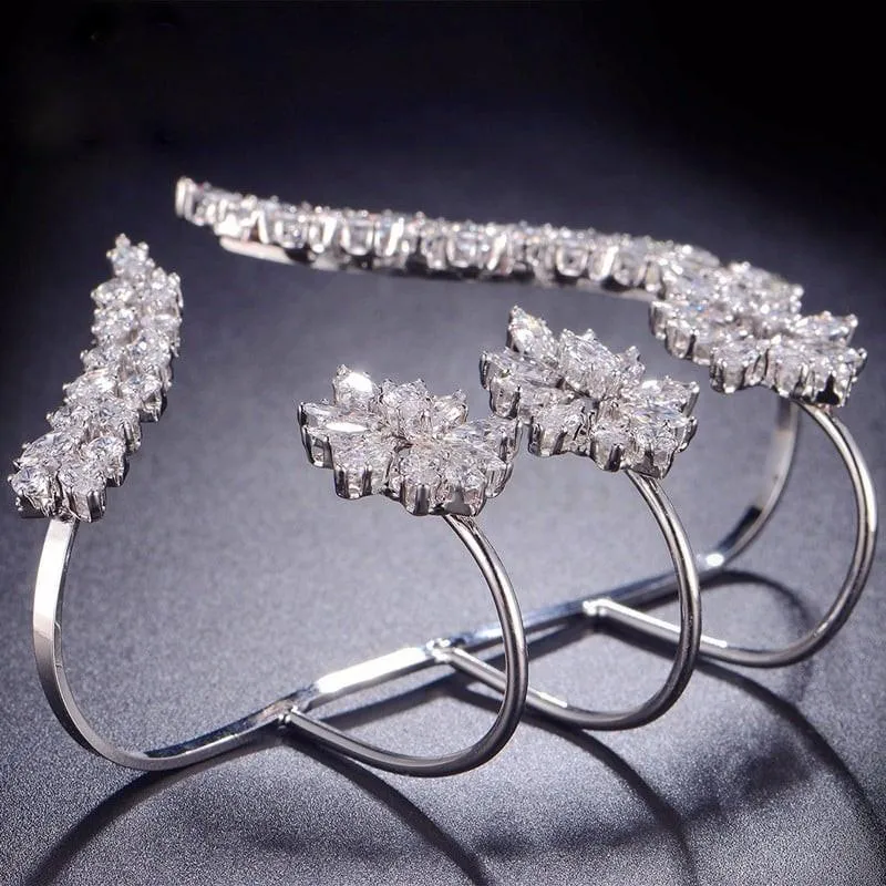 Swiss Zircon Hand Accessory or Knuckle Rings
