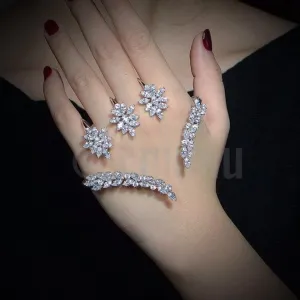Swiss Zircon Hand Accessory or Knuckle Rings