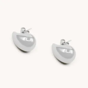 Teardrop Studs, Silver