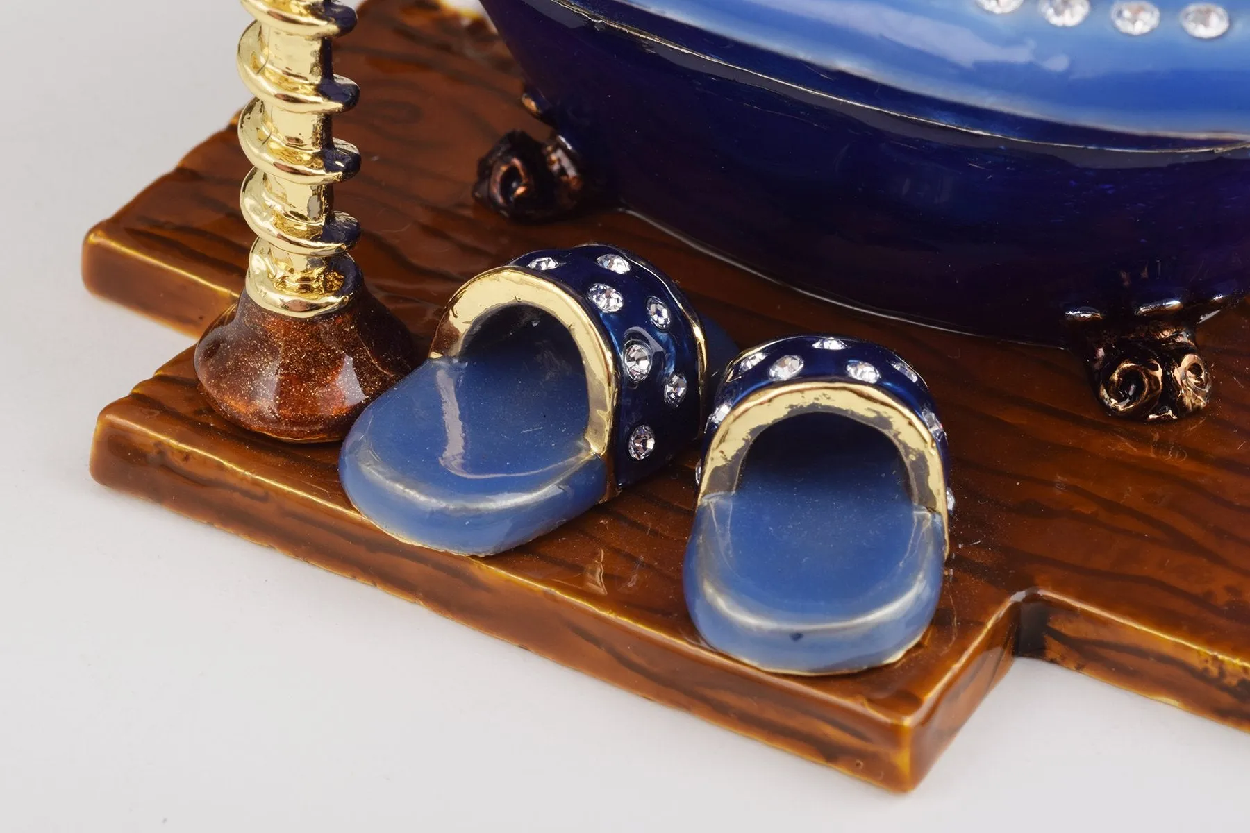 Teddy Bear in a Bath Trinket Box