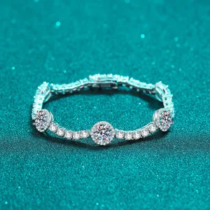 Tennis Cluster with Moissanite Bracelet