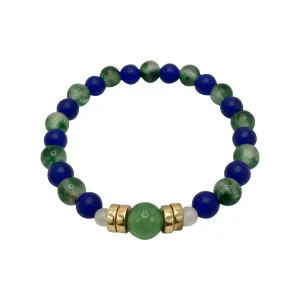 The 12 Blue Green White Jade Cord
