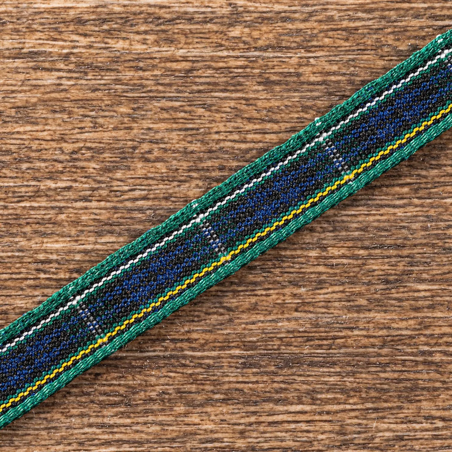 The Campbell Tartan | Men's Rosewood Wedding Band with Tartan & Dual Metal Inlays