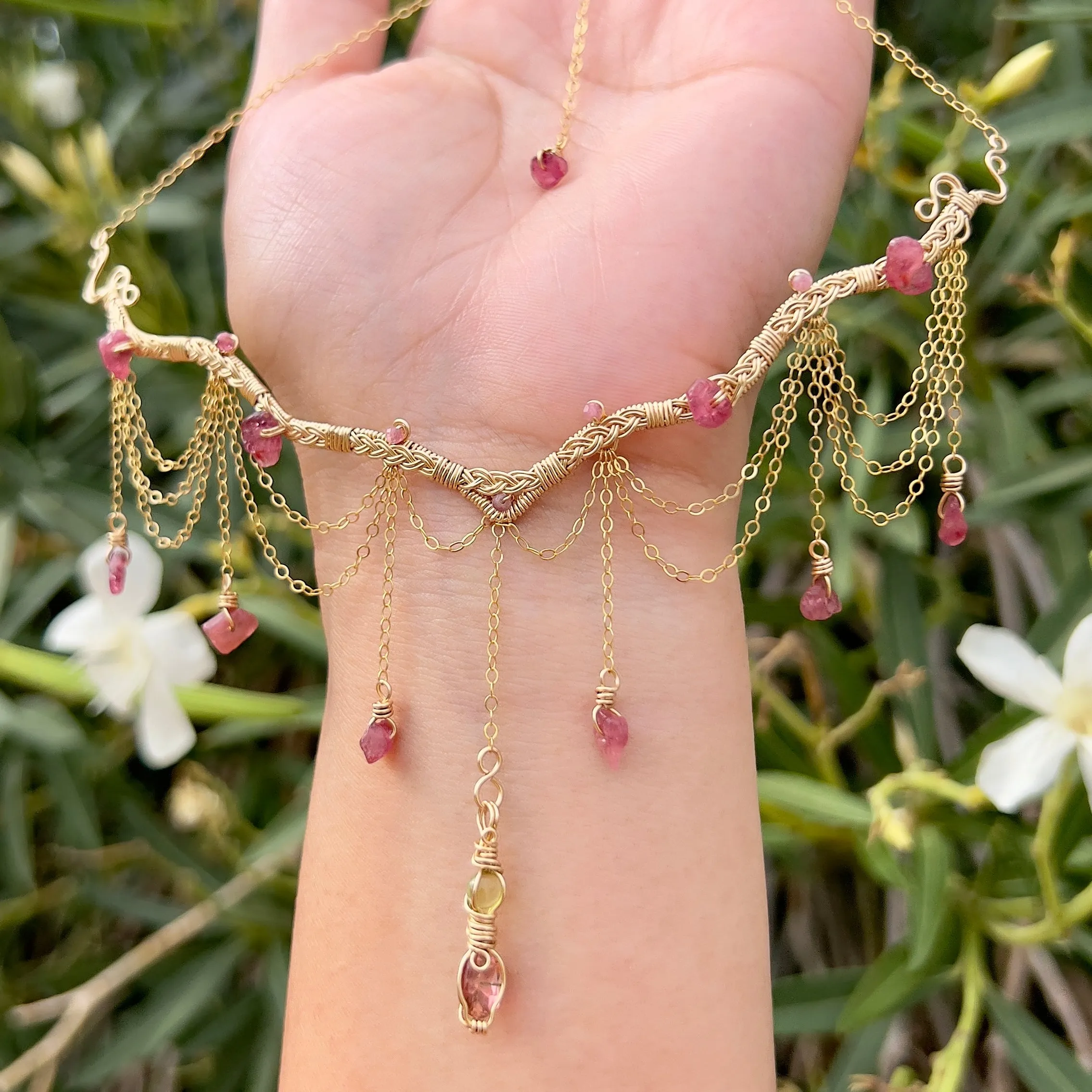 The Eternal Astraea in Pink Tourmaline 14K Yellow Gold ✵