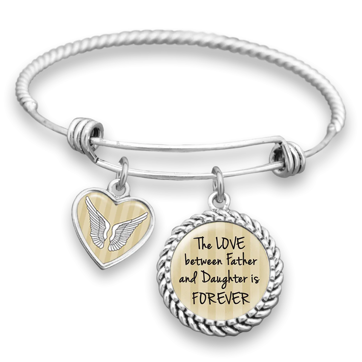 The Love Between Father & Daughter Is Forever Charm Bracelet