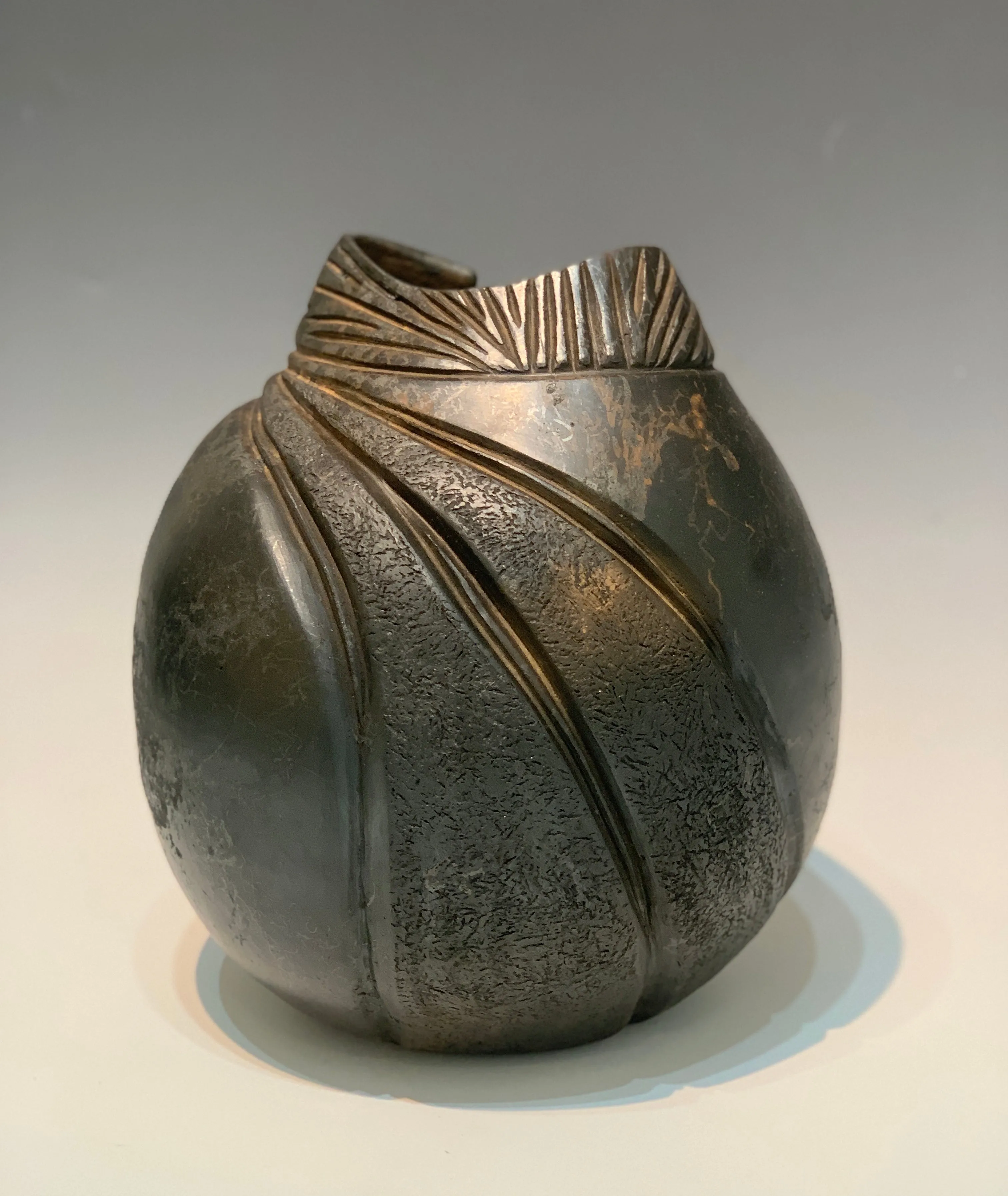 The Shadow of Light Earthenware Ceramic Vessel with Horse Hair