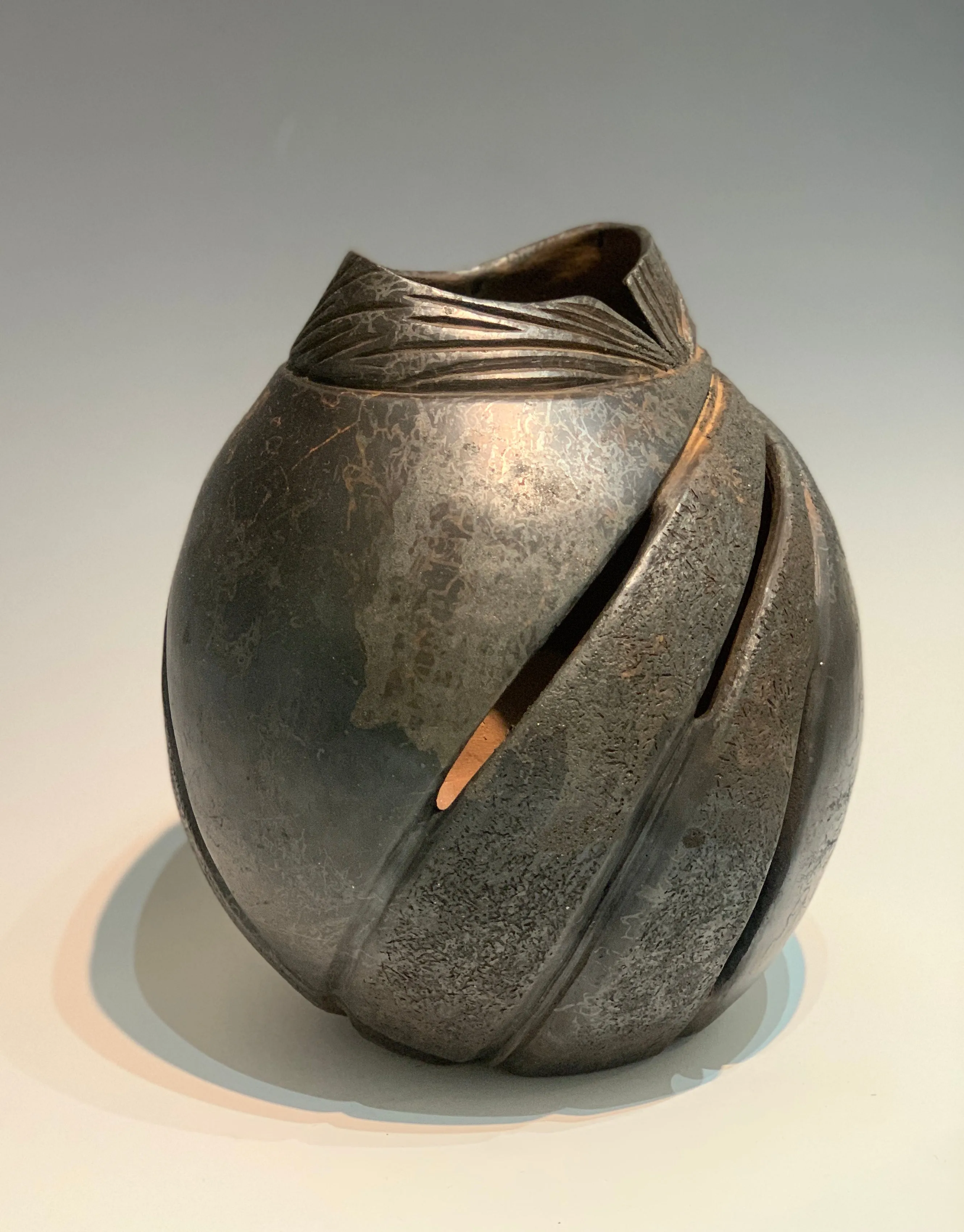 The Shadow of Light Earthenware Ceramic Vessel with Horse Hair