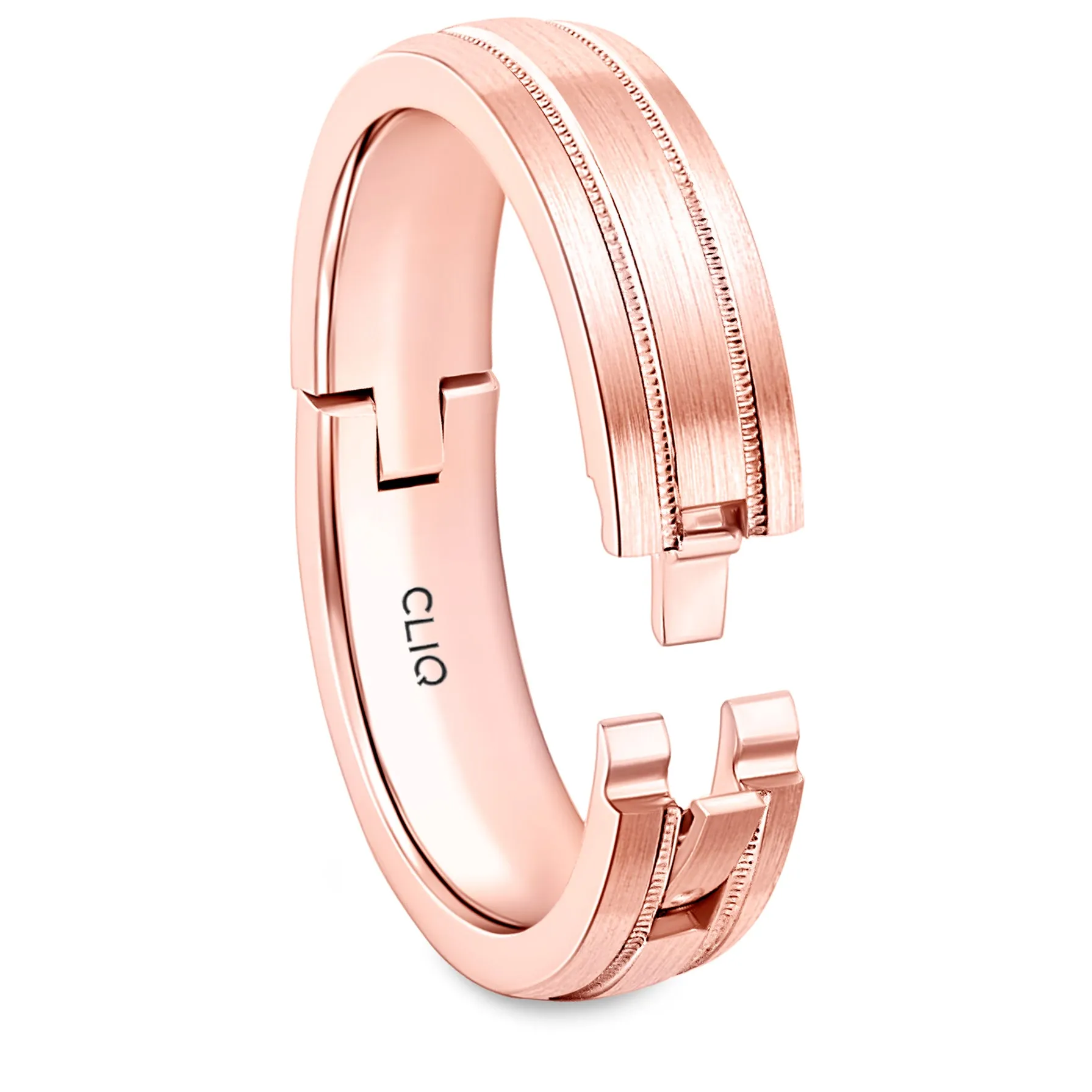 Trax Milgrain Band with Matte Finish, 6mm